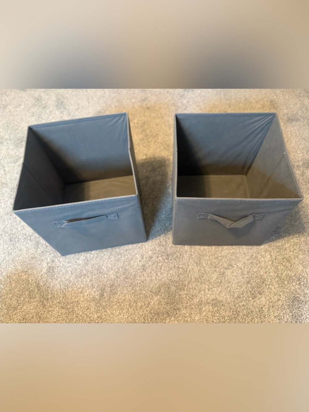 Foldable Fabric Storage Bin — Gray